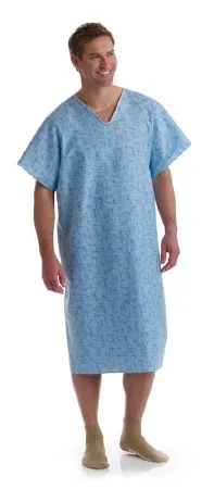 Medline - MDTPG5RTSCAB - Patient Exam Gown One Size Fits Most Cascade Print Reusable