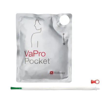 Hollister - VaPro Plus Pocket - 71104-30 -  Intermittent Catheter Tray  Straight Tip 10 Fr. Hydrophilic Coated Phthalates Free PVC