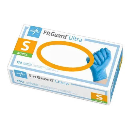 Medline - FG2701 - FitGuard Ultra Exam Glove FitGuard Ultra Small NonSterile Nitrile Standard Cuff Length Fully Textured Blue Chemo Tested