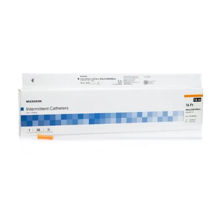 McKesson - 16-M1616 - Urethral Catheter Straight Tip Uncoated PVC 16 Fr. 16 Inch