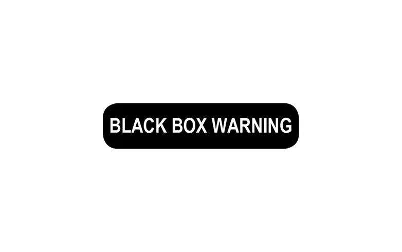 Health Care Logistics - L01-21580 - Pre-printed Label Warning Label Black / White Paper