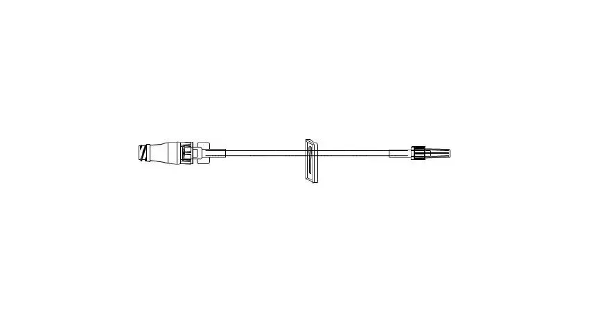Icu Medical - B33125 - IV Extension Set Needle-Free Port Small Bore 7 Inch Tubing