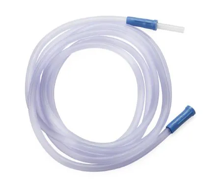Medline - OR612 - Suction Connector Tubing 12 Foot Length 0.25 Inch I.d. Universal Female Connector Clear Ribbed Ot Surface Pvc