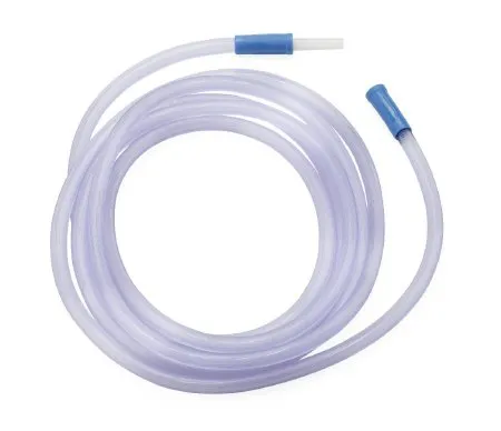Medline - OR710 - Suction Connector Tubing 10 Foot Length 0.281 Inch I.d. Universal Female Connector Clear Ribbed Ot Surface Pvc
