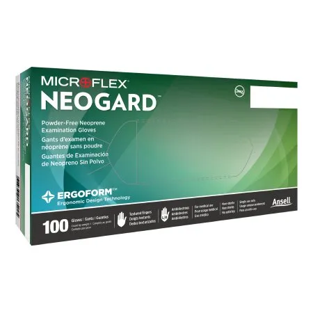 Microflex Medical - C520 - Neogard Exam Glove Neogard X Small NonSterile Polychloroprene Standard Cuff Length Textured Fingertips Green Not Rated