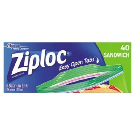 Lagasse - Ziploc - SJN315882 -  Reclosable Bag  5.88 X 6 1/2 Inch Plastic Clear Zipper Closure