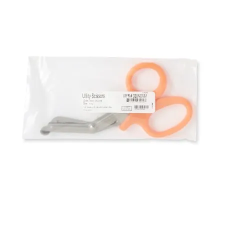 McKesson - 320NOMM - Medicut Trauma Shears Medicut Orange 7 1/4 Inch Length Medical Grade Stainless Steel Finger Ring Handle Blunt Tip / Blunt Tip