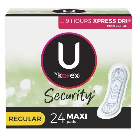 Kimberly Clark - U By Kotex Security - 49061 -  Feminine Pad U by Kotex Security Maxi Regular Absorbency