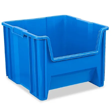 Uline - S-12551BLU - Stackable Storage Bin Uline Blue Plastic 12-1/2 X 16-1/2 X 17-1/2 Inch