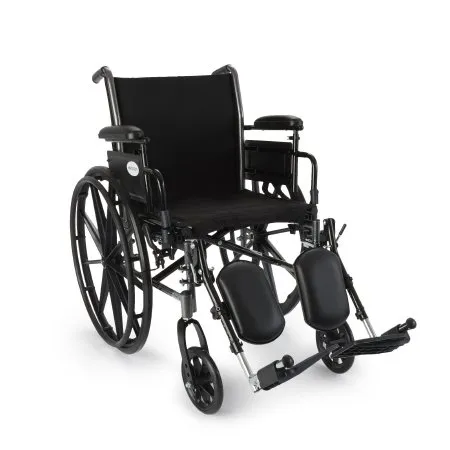 McKesson - 146-K318ADDA-ELR - Lightweight Wheelchair McKesson Dual Axle Desk Length Arm Elevating Legrest Black Upholstery 18 Inch Seat Width Adult 300 lbs. Weight Capacity