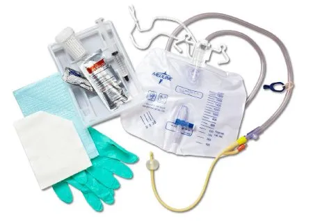 Medline - DYND11865 - Indwelling Catheter Tray Medline Foley 18 Fr. 10 Cc Balloon Silicone Elastomer Coated Latex