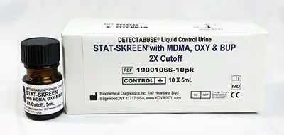 Kova International - 19001066-10PK - CONTROL, STAT-SKREEN W/MDMA OXY/BUP 2X CUTOFF POS (10/PK)