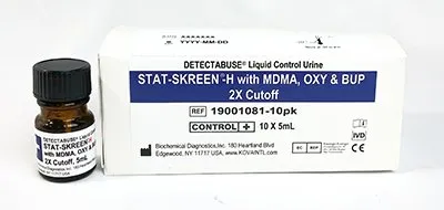 Kova International - 19001081-10PK - CONTROL, STAT-SKREEN-H W/MDMA OXY/BUP 2X CUTOFF POS (10/PK)