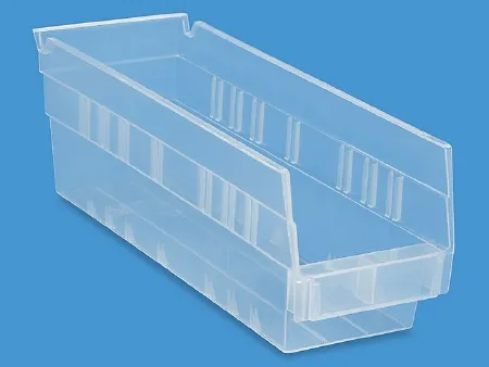 Uline - S-16292 - Shelf Bin Uline Clear Plastic 4 X 4 X 12 Inch