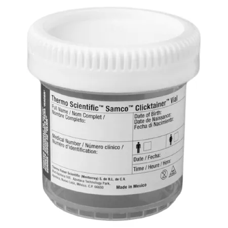 Thermo Scientific Nalge - Samco Clicktainer - 120WHT53-1000 - Specimen Container Samco Clicktainer 53 Mm Opening 120 Ml (4 Oz.) Screw Cap Patient Information Sterile