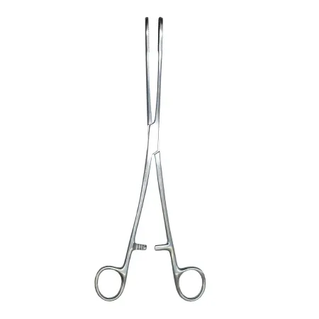 Medgyn Products - 031007 - Ovum Forceps Medgyn Ramply 10 Inch Length Surgical Grade Stainless Steel Nonsterile Ratchet Lock Finger Ring Handle Straight Serrated Oval Jaws