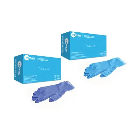 McKesson - Touch of Life - 7025431 - Exam Glove Touch of Life Large NonSterile Nitrile Textured Fingertips Blue Chemo Tested