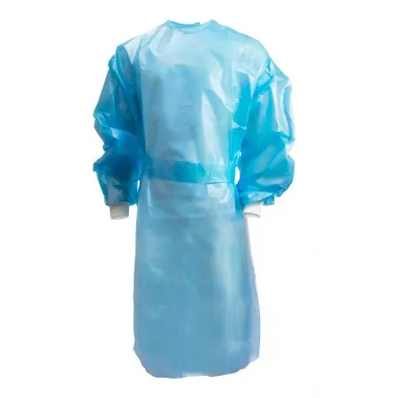 McKesson - 16-54KVL - Chemotherapy Procedure Gown Large Blue NonSterile AAMI Level 2 / ASTM D6978 Disposable
