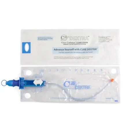 Convatec Cure Medical - DEX12 - Cure Medical Cure Dextra Intermittent Closed System Catheter Cure Dextra Straight 12 Fr.