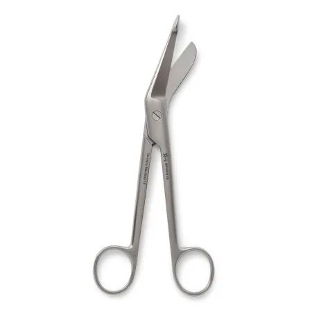 Medline - MDS0890118 - Bandage Scissors Lister 7-1/4 Inch Length Or Grade German Stainless Steel Nonsterile Finger Ring Handle Angled Blunt Tip / Blunt Tip