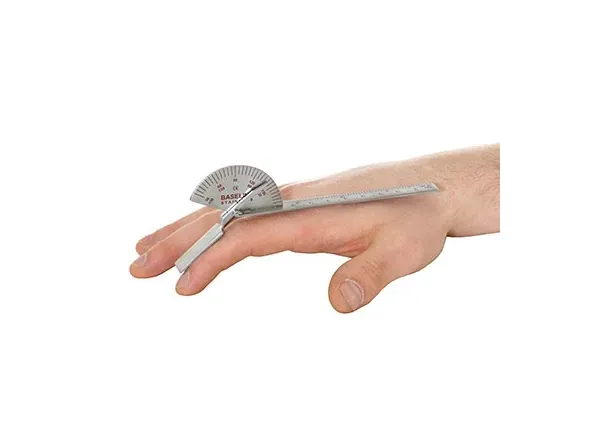 Fabrication Enterprises - 12-1010-25 - Baseline Finger Goniometer - Metal - Standard - 6 inch, 25-pack