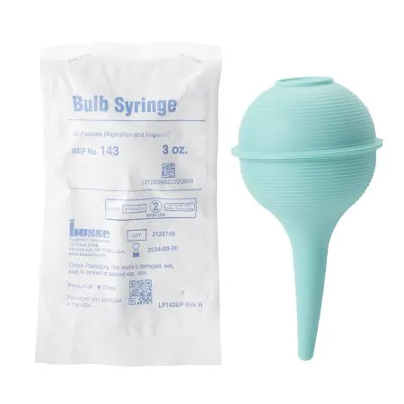Busse Hospital Disposables - From: 142 To: 143 - Ear / Ulcer Bulb Syringe PVC Pouch Sterile Disposable 3 oz.