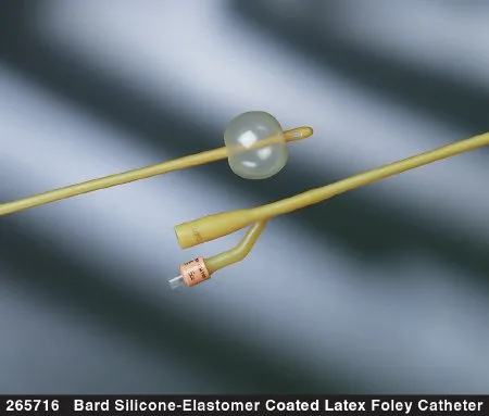 Bard - 265724 - Foley Catheter Bard 2-Way Standard Tip 5 Cc Balloon 24 Fr. Silicone Coated Latex