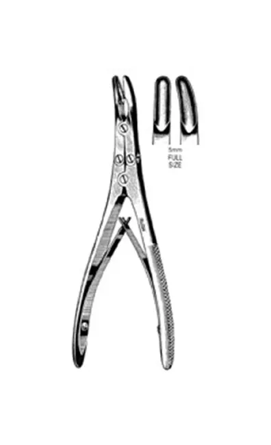 Integra Lifesciences - 19-850 - General Purpose Rongeur Ruskin Straight Hollow Tips Spring-loaded Plier Type Handle 7-1/4 Inch Length