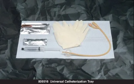 Bard Rochester - Bardia - 800316 - Bard Indwelling Catheter Tray  Foley 16 Fr. 30 Cc Balloon Silicone Coated Latex