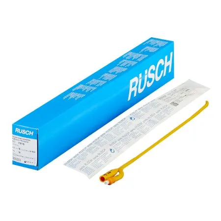 Teleflex - Rusch PureGold - 318116 - Foley Catheter Rusch PureGold 2-Way Coude Tip 5 cc Balloon 16 Fr. PTFE (Teflon) Coated Latex