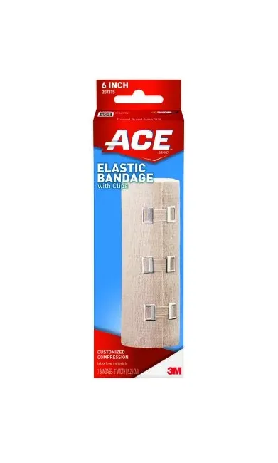3M - 207315 - ACE Elastic Bandage ACE 6 Inch X 5 1/3 Foot Clip Detached Closure Tan NonSterile Standard Compression