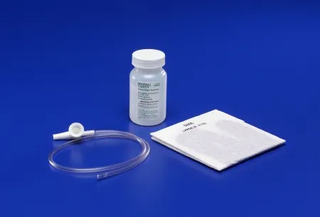 Cardinal Health - Argyle - 10122 - Cardinal  Suction Catheter Tray 12 fr with Safe T Vac Valve, Two Latex free Gloves and a 100mL Bottle of Sterile Water.