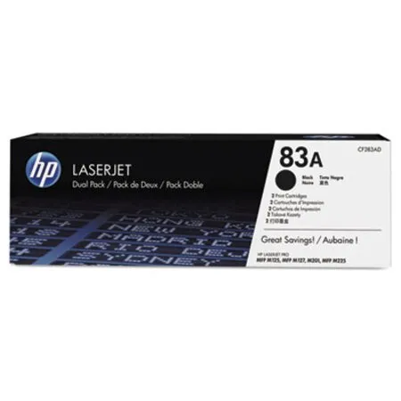 HP - HEW-CF283AD - Hp 83a, (cf283a-d) 2-pack Black Original Laserjet Toner Cartridges