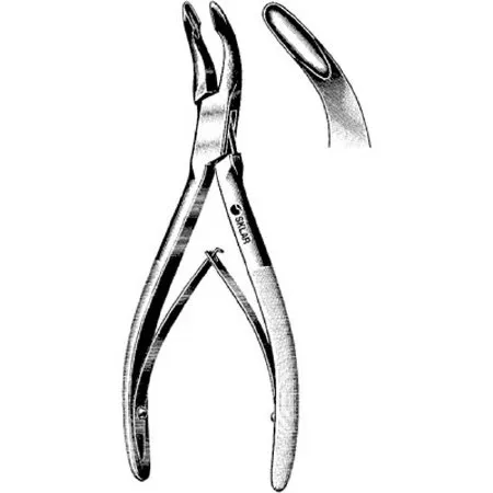 Sklar - 47-2455 - General Purpose Rongeur Dean Curved Hollow Tips Plier Type Handle 5-1/2 Inch Length