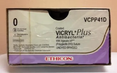 Ethicon - From: VCPP31D To: VCPP81D - Suture, Taper Point, Braided, Needle MO 5, Circle