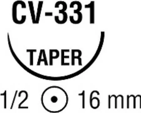 Covidien - Ti-Cron - 88863186-51 - Nonabsorbable Suture With Needle Ti-Cron Polyester Cv-331 1/2 Circle Taper Point Needle Size 2 - 0 Braided