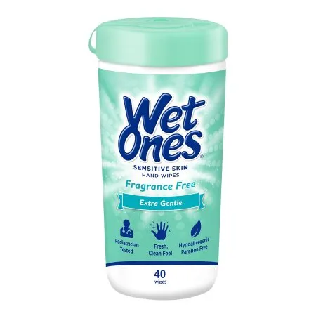 Personal Care Group - Wet Ones Sensitive Skin - 07682804670 - Personal Wipe Wet Ones Sensitive Skin Canister Water / Witch Hazel / Chamomile Unscented 40 Count