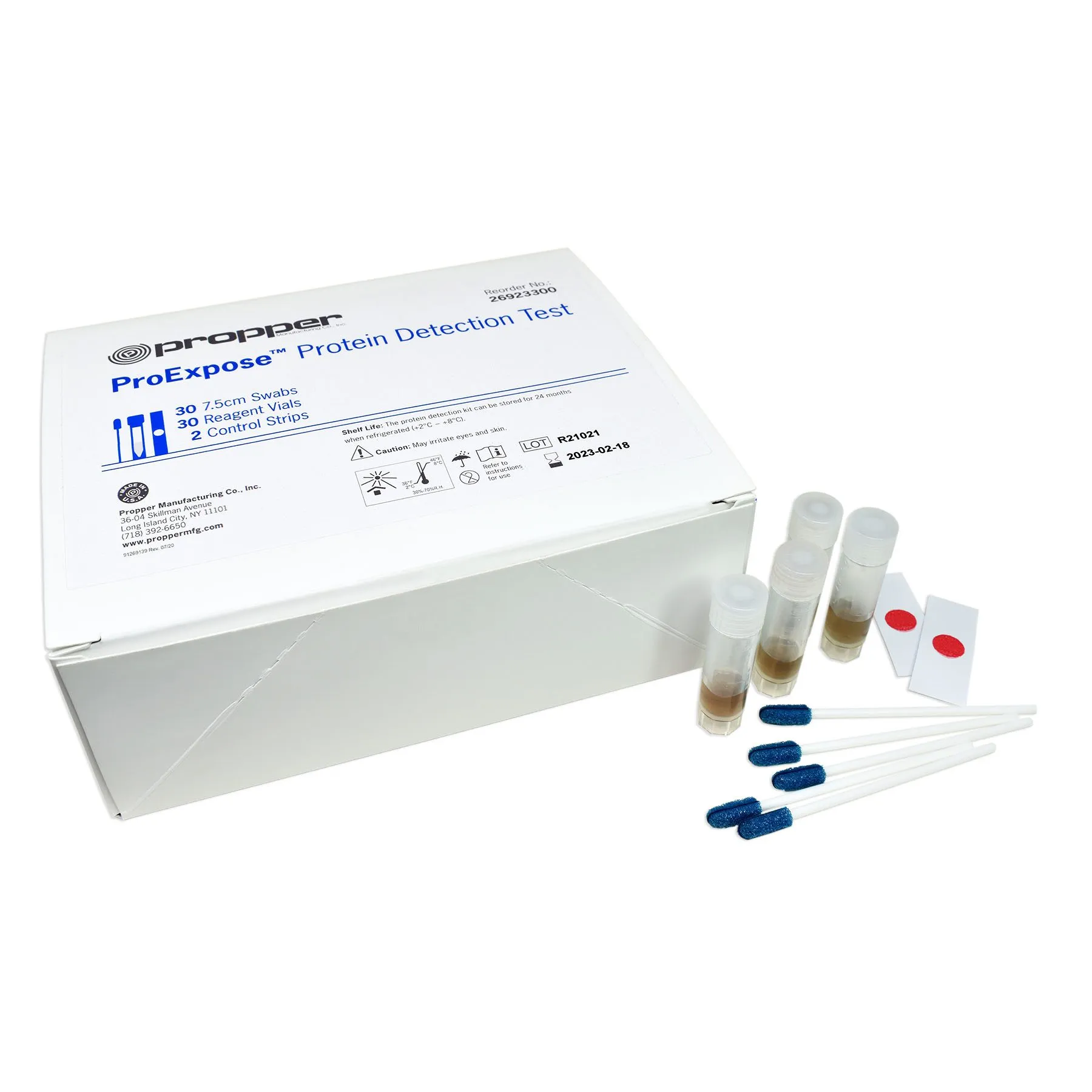 Propper - From: 26923300 To: 26923400 - Manufacturing Proexpose Short Swab Protein Test