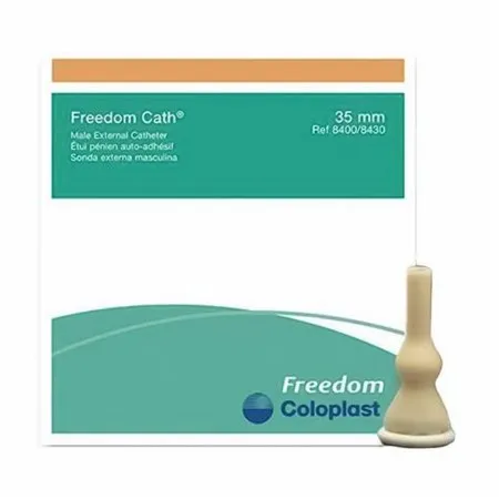 Coloplast - Freedom Cath - 8430 -  Male External Catheter  Self Adhesive Strip Latex Large