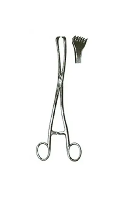 Integra Lifesciences - 30-2250 - Membrane Puncturing Forceps Iowa 10-1/4 Inch Length Or Grade Double Curved 6 X 6 Teeth