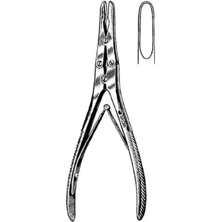 Sklar - 40-4360 - General Purpose Rongeur Ruskin Straight  Hollow Tips Spring-Loaded Plier Type Handle 6 Inch Length