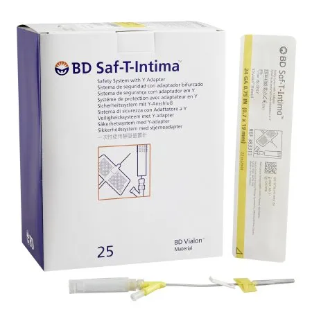 BD Becton Dickinson - Saf-T-Intima - 383313 - Saf T Intima Closed IV Catheter Saf T Intima 24 Gauge 0.75 Inch Retracting Safety Needle