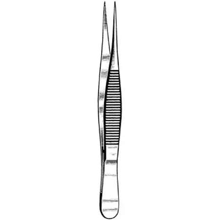 Sklar - Surgi-OR - 95-777 - Splinter Forceps Surgi-or 3-1/2 Inch Length Mid Grade Stainless Steel Nonsterile Nonlocking Thumb Handle Straight Pointed Tip
