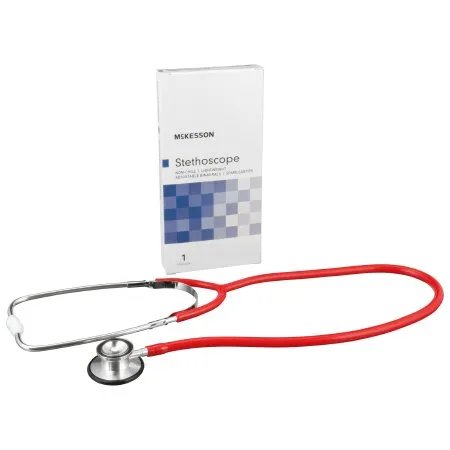McKesson - 01-670RGM - Classic Stethoscope Red 1 Tube 22 Inch Tube Double Sided Chestpiece