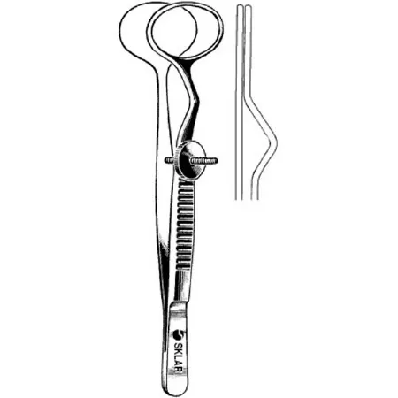 Sklar - 66-1255 - Chalazion Forceps Sklar Francis 3-3/4 Inch Length Or Grade Stainless Steel Nonsterile Nonlocking Thumb Handle Straight Circular Paddle, Ring Tip