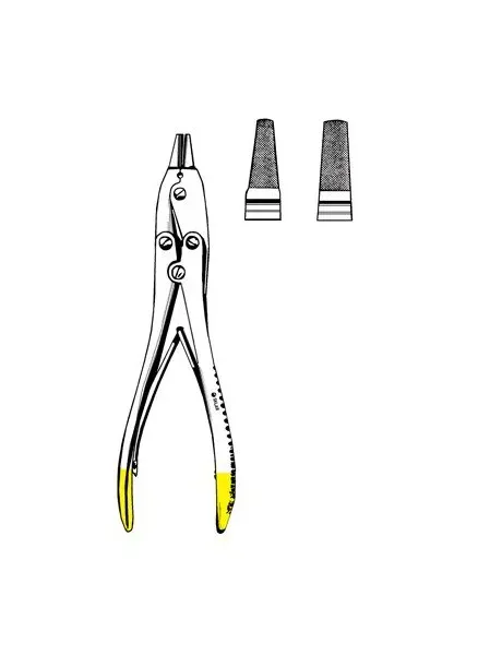 Sklar - 40-1738 - Wire Puller Sklar 7 Inch Length  6 mm Jaw Double Action  Urology  Matte Finish  Cross-Serated Wide Jaws  Plier with Spring Handle OR Grade