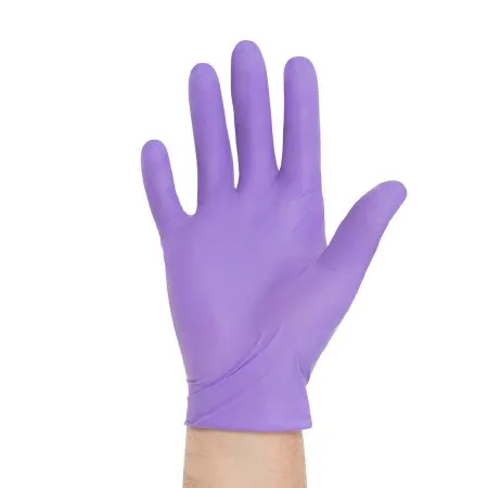 O & M Halyard - Purple Nitrile - 55093 - O&M Halyard  Exam Glove  Large Sterile Pair Nitrile Standard Cuff Length Textured Fingertips Purple Not Rated
