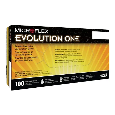 Microflex Medical - Evolution One - EV-2050-XS -  Exam Glove  X Small NonSterile Latex Standard Cuff Length Fully Textured White Not Rated