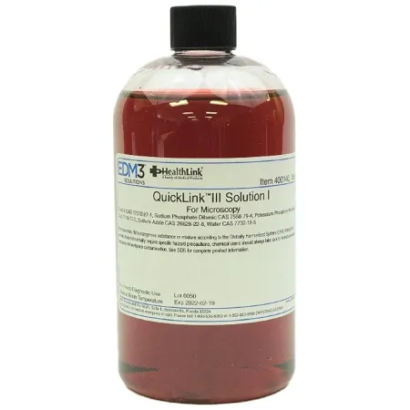 EDM 3 - Quick III Solution I - 400140 - Stain Solution 1 Quick Iii Solution I 16 Oz.