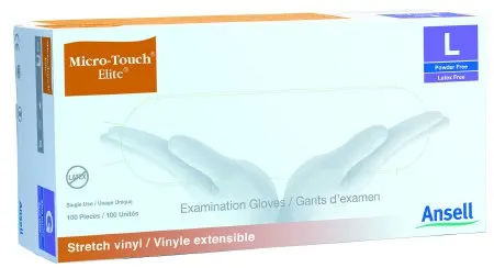 Ansell Healthcare - Micro-Touch Elite - 3093 - Ansell Micro Touch Elite Exam Glove Micro Touch Elite Large NonSterile Stretch Vinyl Standard Cuff Length Smooth Ivory Not Rated